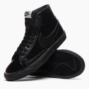 Nike high top, patent leather with snake print look